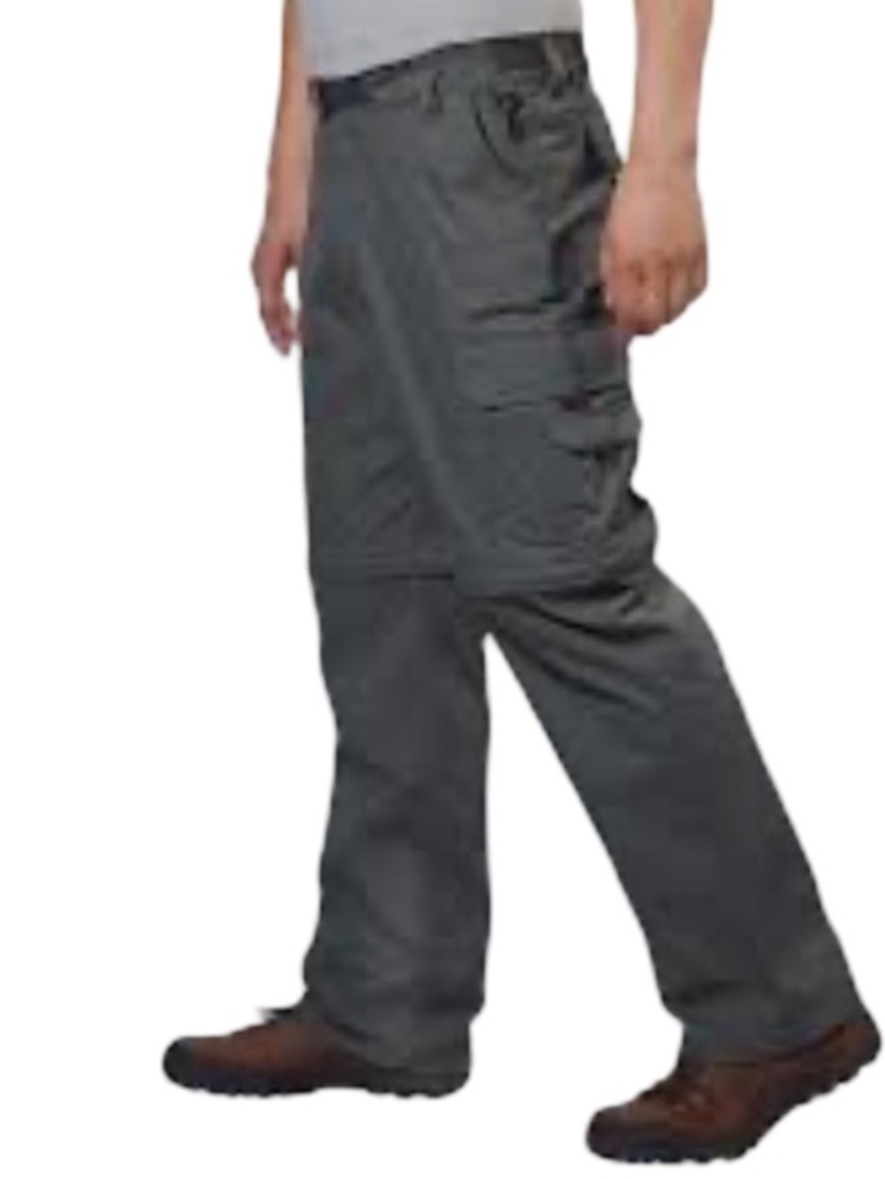 BC Clothing charcoal grey convertible men's 32 by32" utility pants/shorts